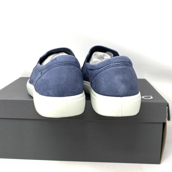 ECCO Soft 7 Perforated Slip-On Men Suede Sneakers - Picture 5 of 9